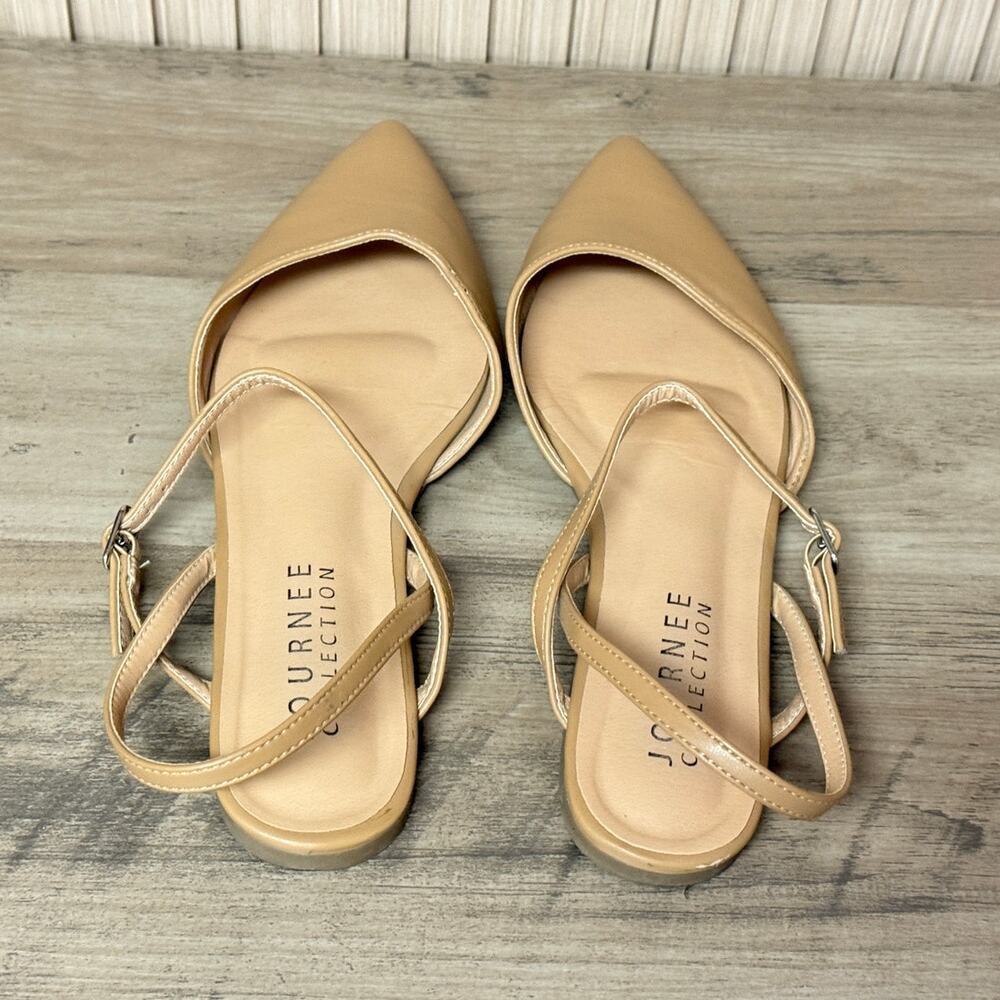 Journee Collection Martine Slingback Flats Warm Shades Size 10NW - Picture 7 of 9